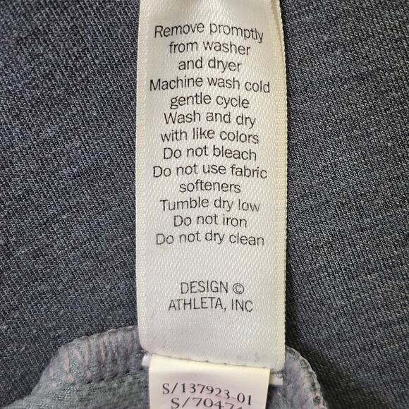 Athleta Jacket Womens Medium Grey Softtech Cya Asymmetrical Zip Long Line Sleeve - Picture 6 of 13